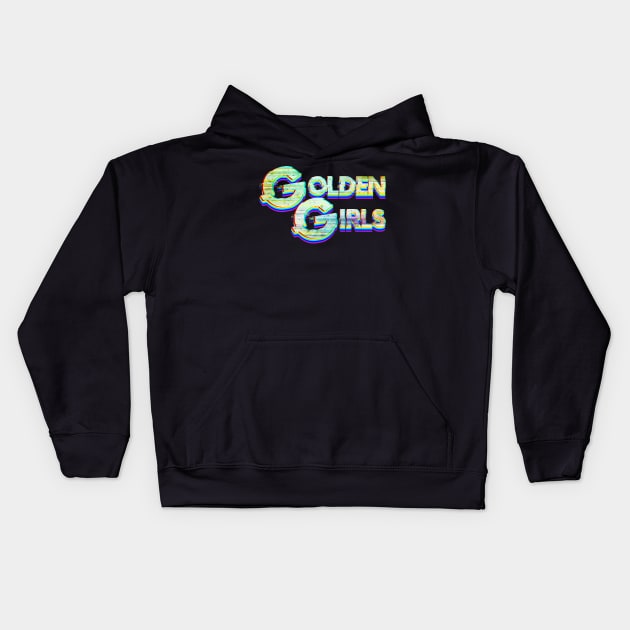 Glitch Golden Girls Kids Hoodie by Luba